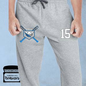 Warhawks Logo and Baseball Bats - Sweatpants (Athletic Heather)