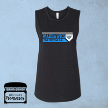 Load image into Gallery viewer, Warhawks Baseball with Homeplate &amp; Logo - Women&#39;s Tank (Black)
