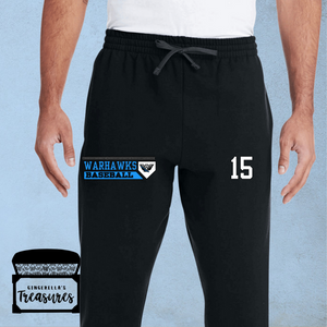 Warhawks Baseball with Homeplate & Logo - Sweatpants (Black)