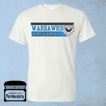Load image into Gallery viewer, Warhawks Baseball with Homeplate &amp; Logo - T-Shirt (White)
